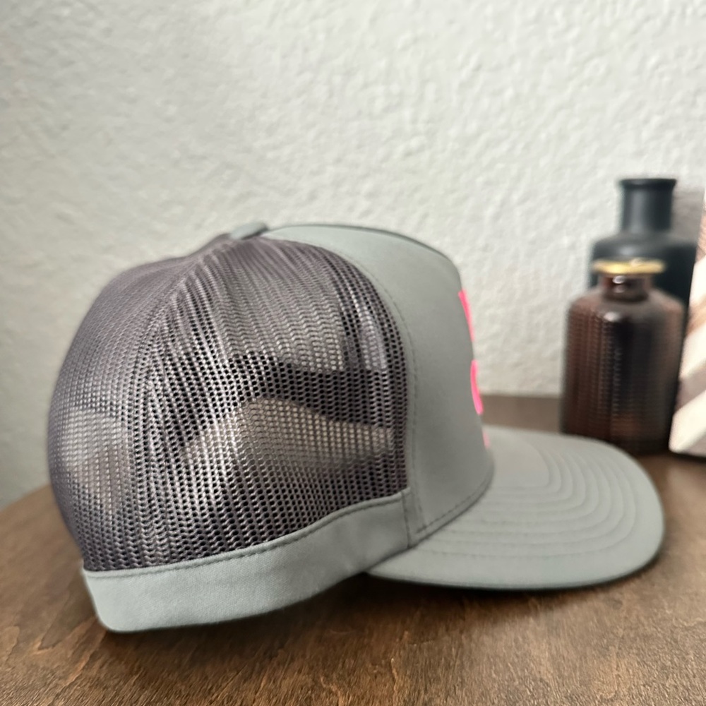 G/FORE Green and Pink Mesh Trucker Hat - Picture 4 of 6